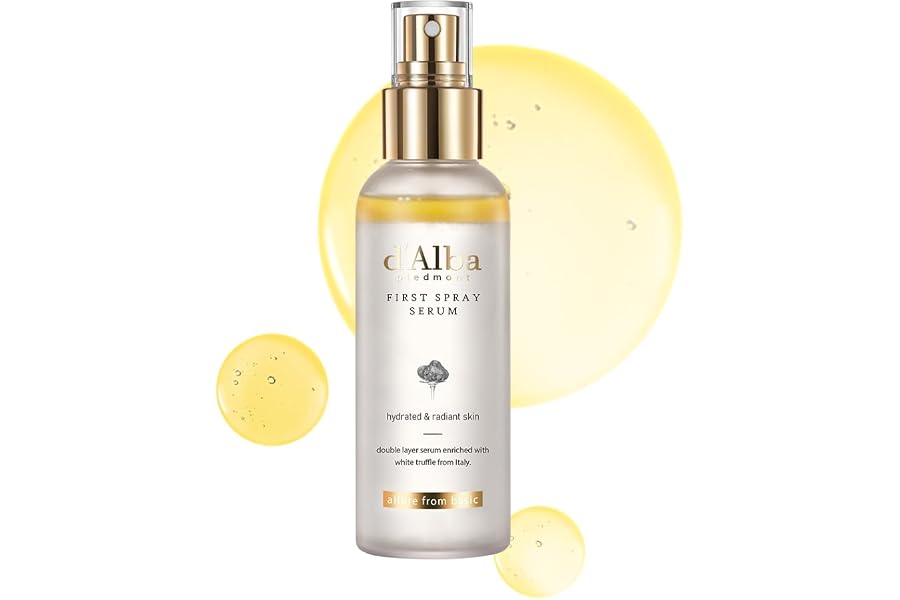 d'alba First Spray Serum con Trufas Blancas Italianas, Cuidado de la piel vegano, bruma facial hidratante para todo tipo de piel